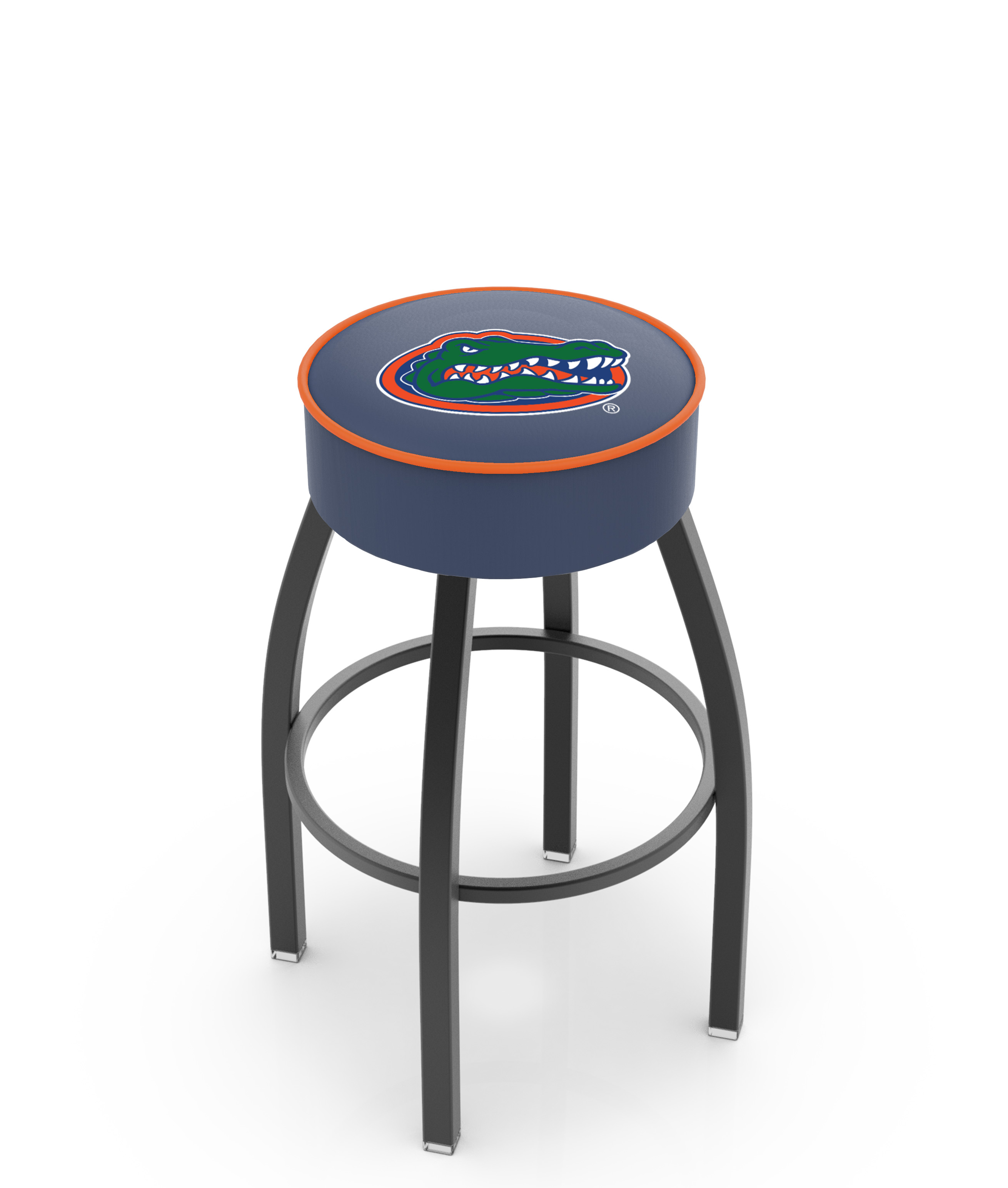 25" L8B1 - 4" Florida Cushion Seat with Black Wrinkle Base Swivel Bar Stool by  Company