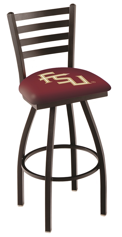 L014 - 25" Black Wrinkle Florida State (Script) Swivel Bar Stool with Ladder Style Back by  Co.