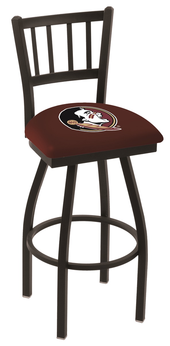 L018 - 30" Black Wrinkle Florida State (Head) Swivel Bar Stool with Jailhouse Style Back by  Co.