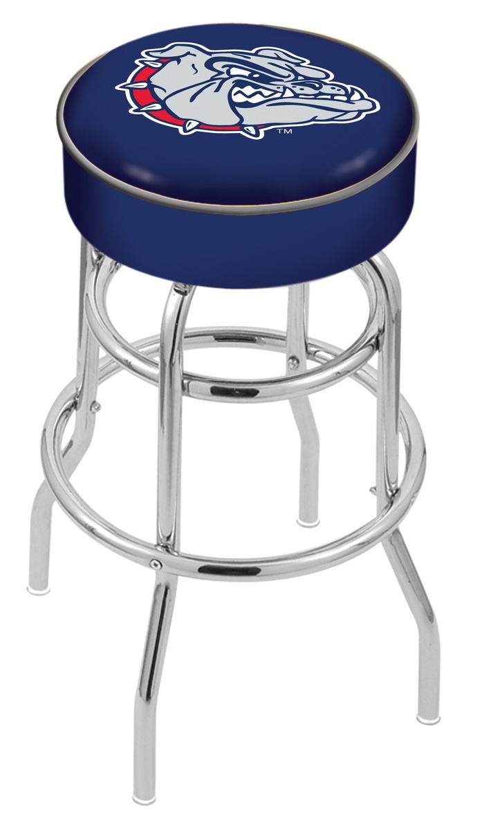 30" L7C1 - 4" Gonzaga Cushion Seat with Double-Ring Chrome Base Swivel Bar Stool by  Company