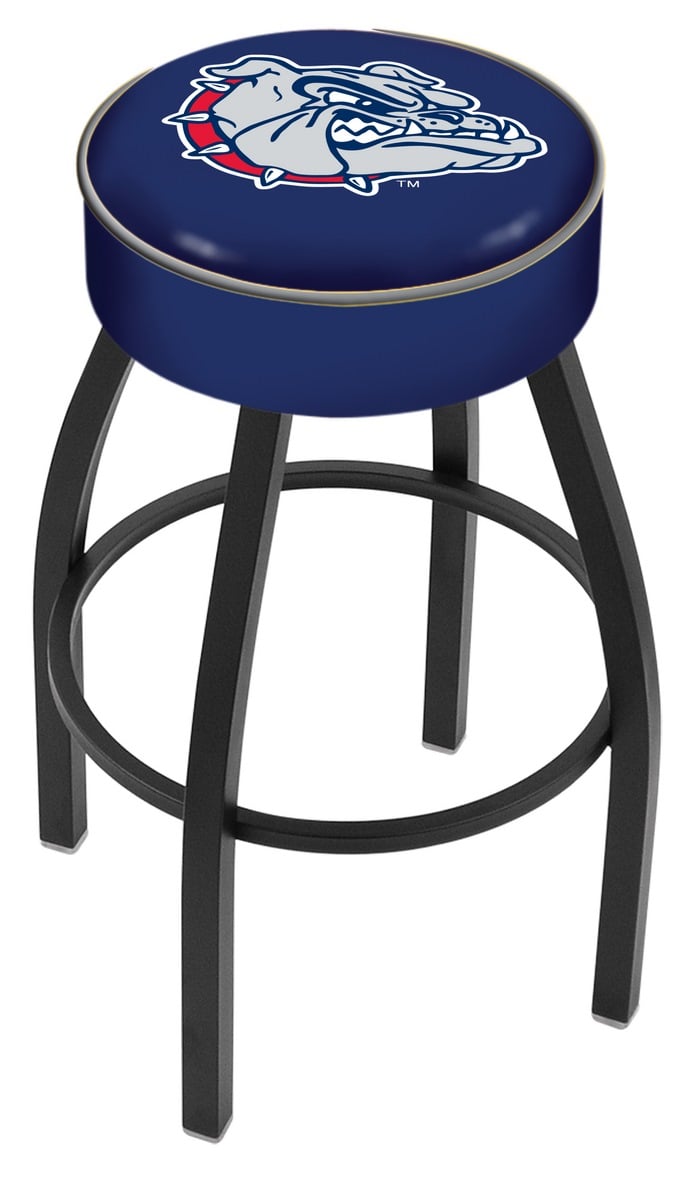 30" L8B1 - 4" Gonzaga Cushion Seat with Black Wrinkle Base Swivel Bar Stool by  Company