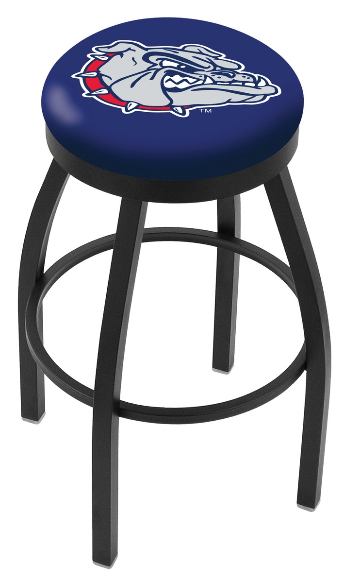 30" L8B2B - Black Wrinkle Gonzaga Swivel Bar Stool with Accent Ring by  Company