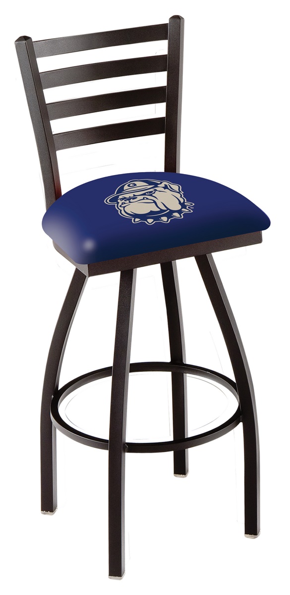 L014 - 30" Black Wrinkle Georgetown Swivel Bar Stool with Ladder Style Back by  Co.