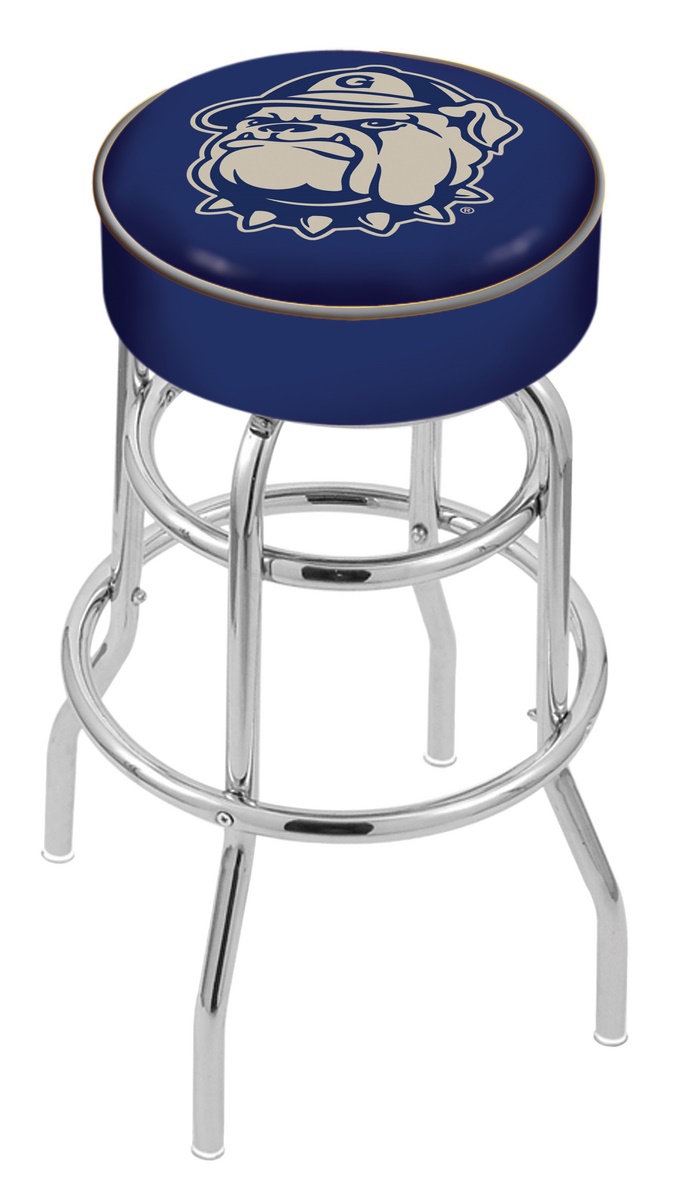 30" L7C1 - 4" Georgetown Cushion Seat with Double-Ring Chrome Base Swivel Bar Stool by  Company