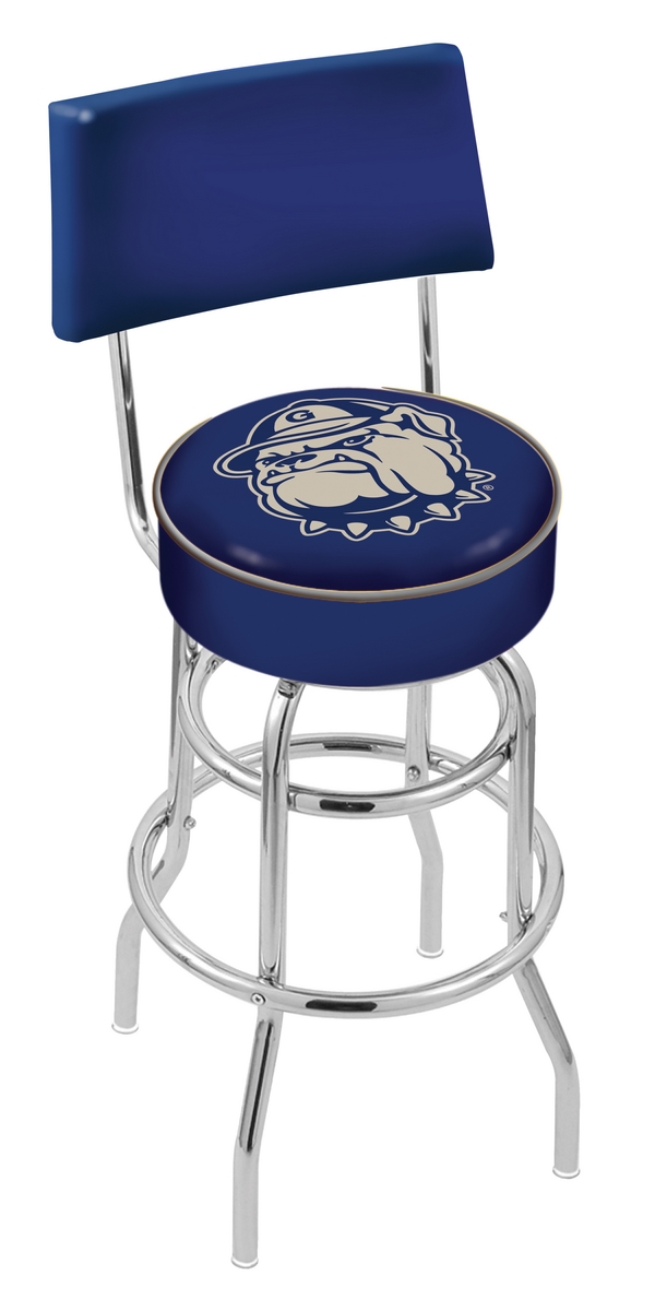 30" L7C4 - Chrome Double Ring Georgetown Swivel Bar Stool with a Back by  Company