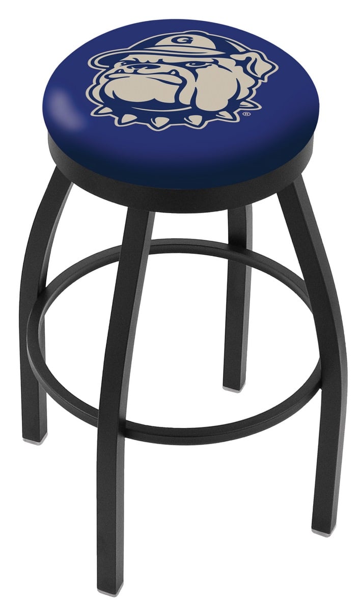 30" L8B2B - Black Wrinkle Georgetown Swivel Bar Stool with Accent Ring by  Company