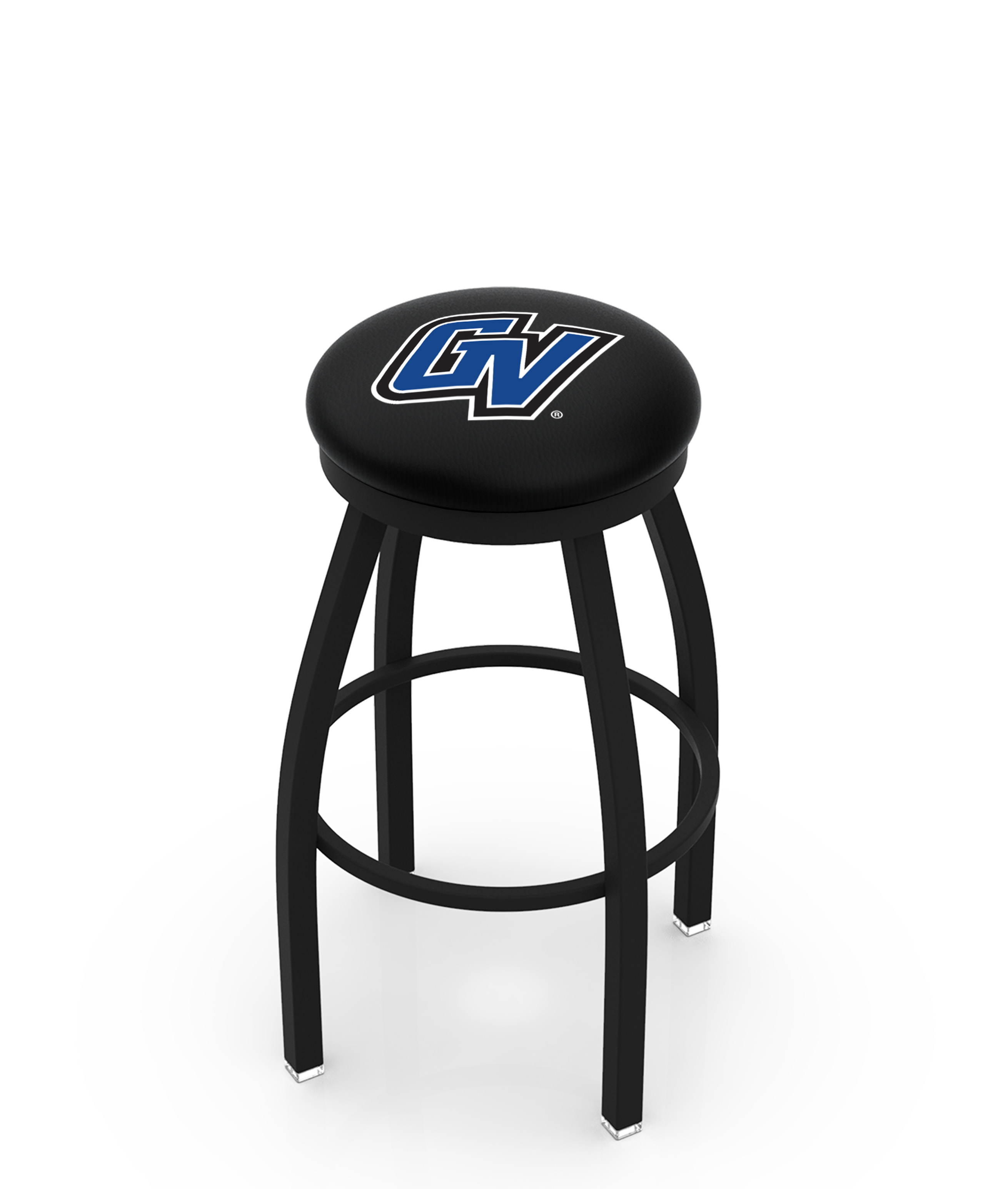 25" L8B2B - Black Wrinkle Grand Valley State Swivel Bar Stool with Accent Ring by  Company