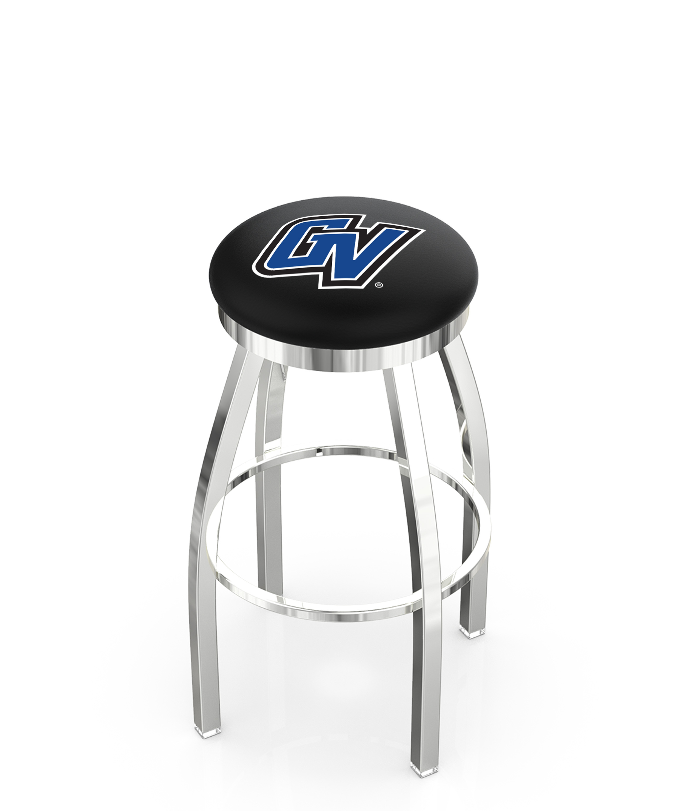 30" L8C2C - Chrome Grand Valley State Swivel Bar Stool with Accent Ring by  Company