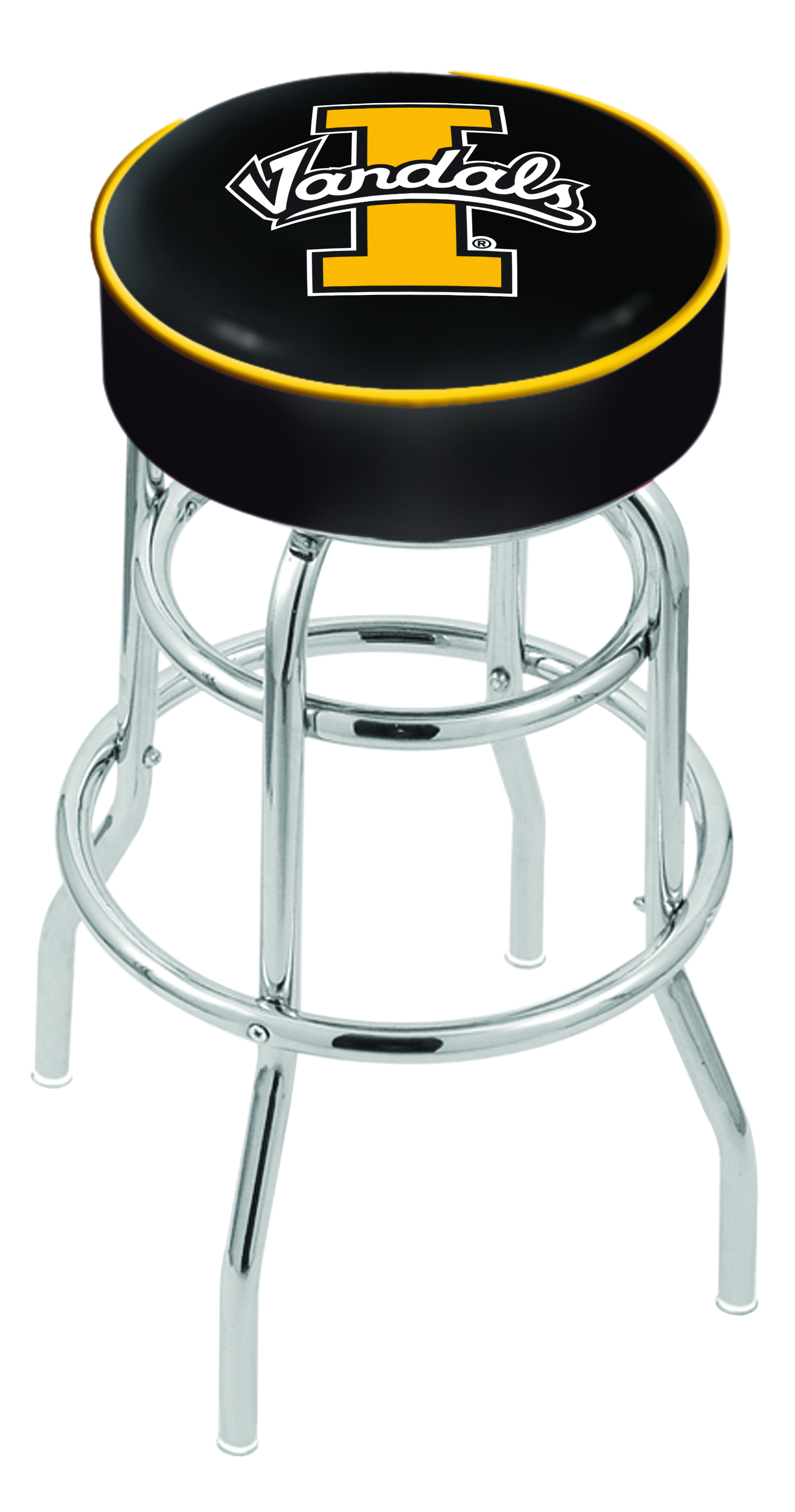 30" L7C1 - 4" Idaho Cushion Seat with Double-Ring Chrome Base Swivel Bar Stool by  Company
