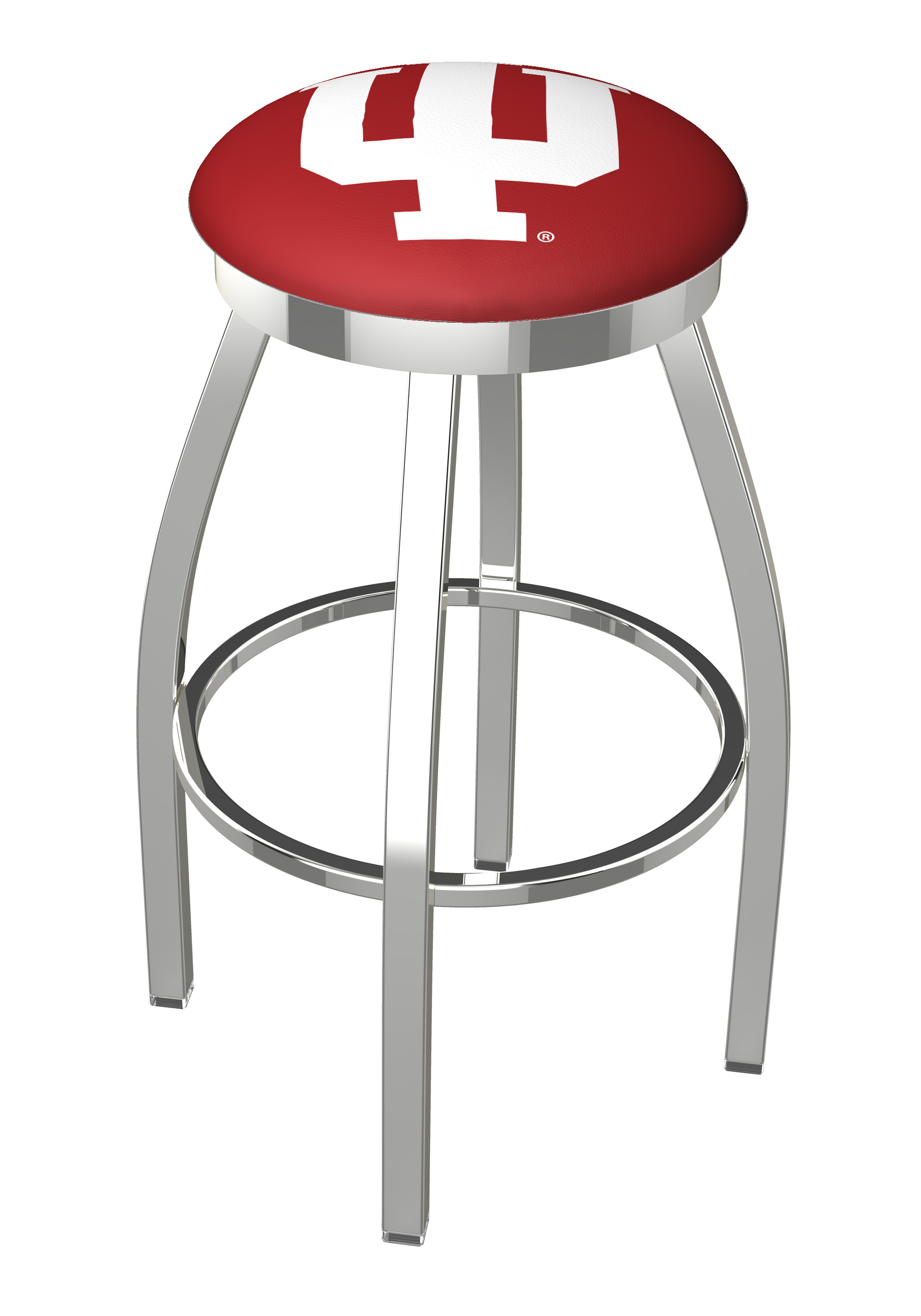 25" L8C2C - Chrome Indiana Swivel Bar Stool with Accent Ring by  Company