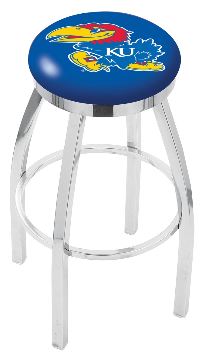 25" L8C2C - Chrome Kansas Swivel Bar Stool with Accent Ring by  Company