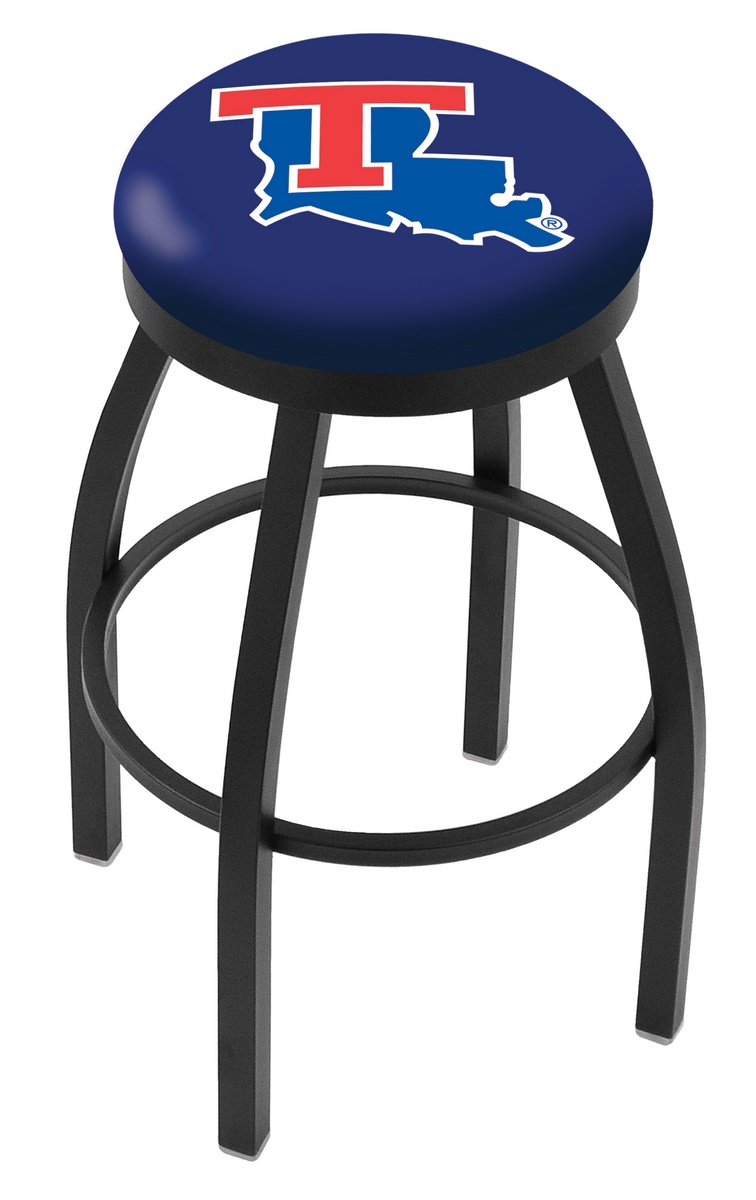25" L8B2B - Black Wrinkle Louisiana Tech Swivel Bar Stool with Accent Ring by  Company