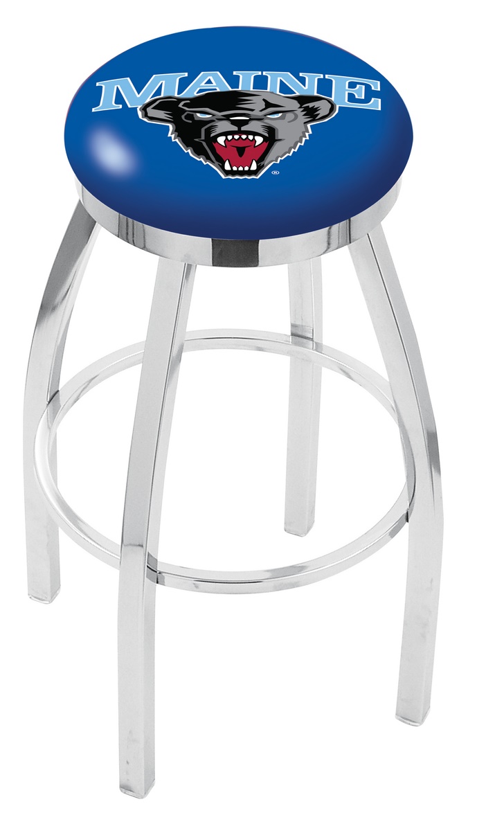 30" L8C2C - Chrome Maine Swivel Bar Stool with Accent Ring by  Company