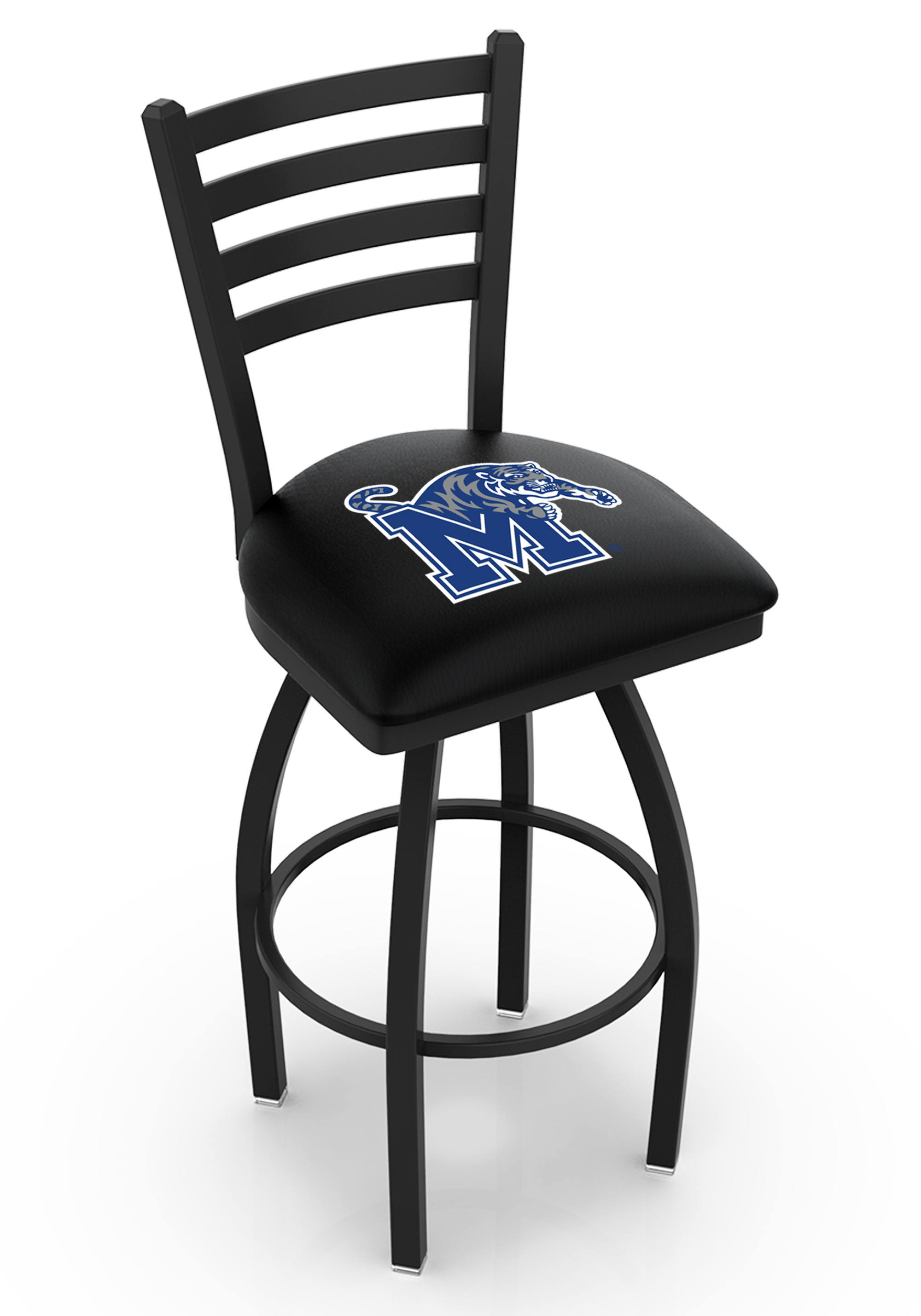 L014 - 30" Black Wrinkle Memphis Swivel Bar Stool with Ladder Style Back by  Co.