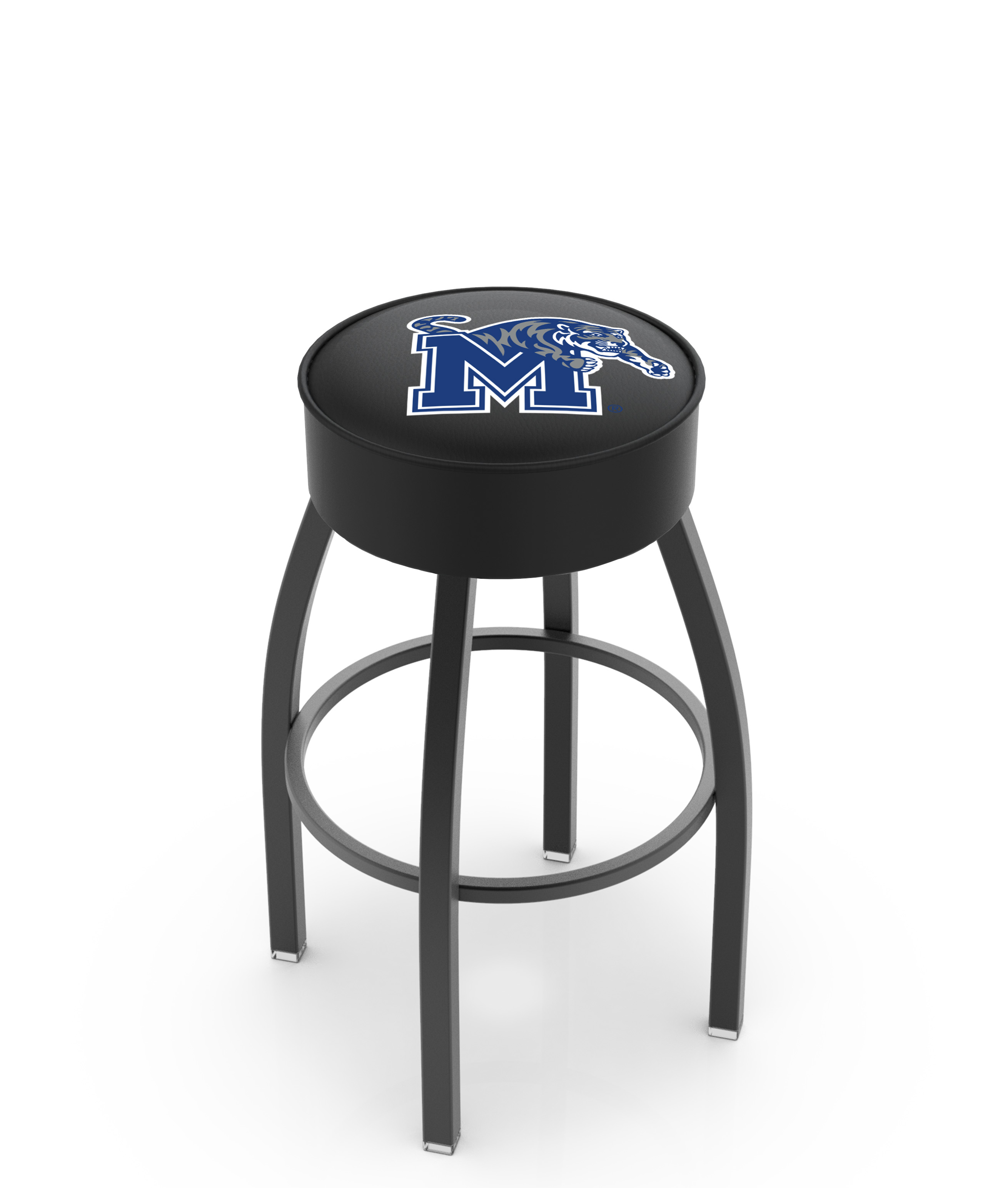 25" L8B1 - 4" Memphis Cushion Seat with Black Wrinkle Base Swivel Bar Stool by  Company