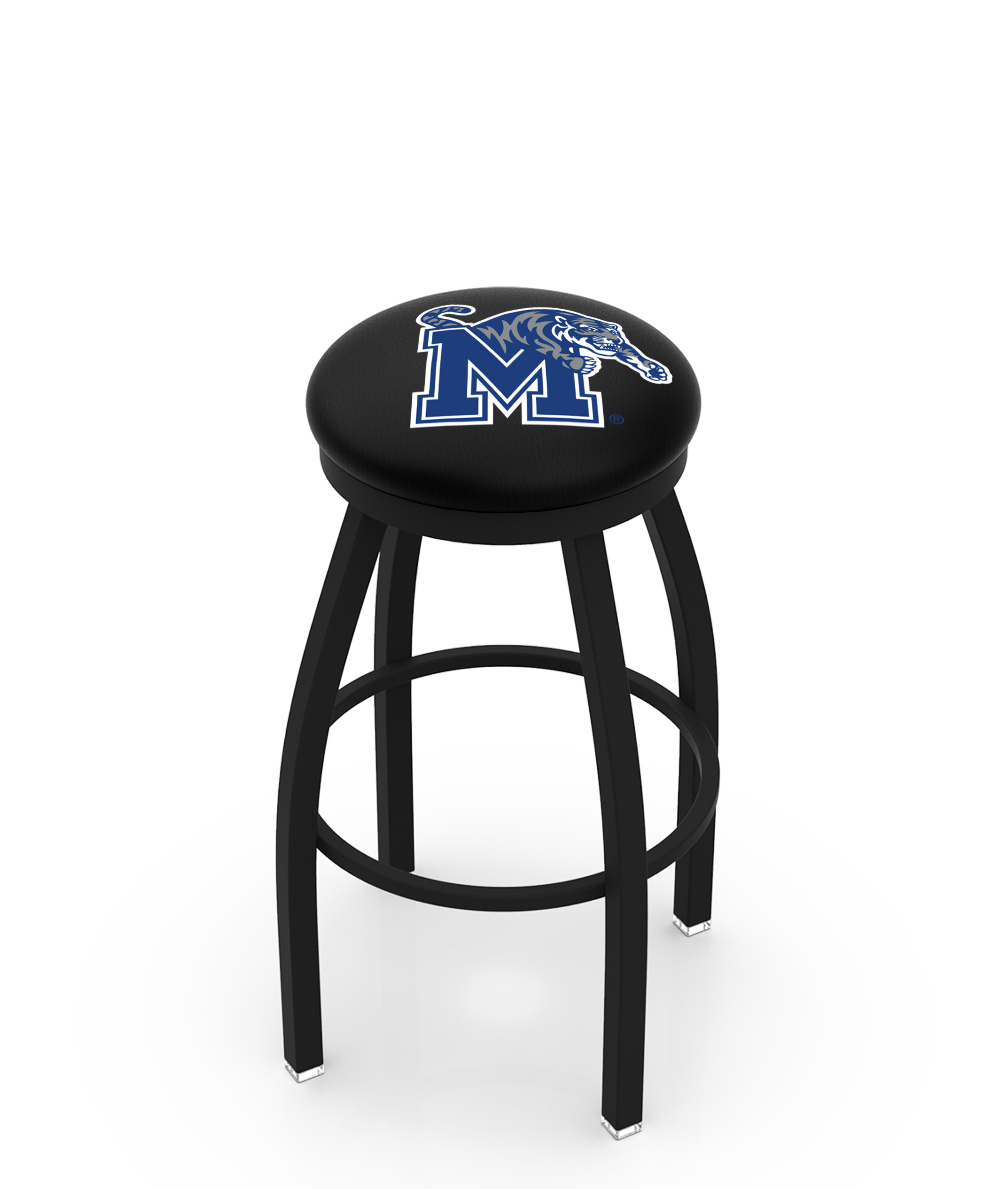 30" L8B2B - Black Wrinkle Memphis Swivel Bar Stool with Accent Ring by  Company