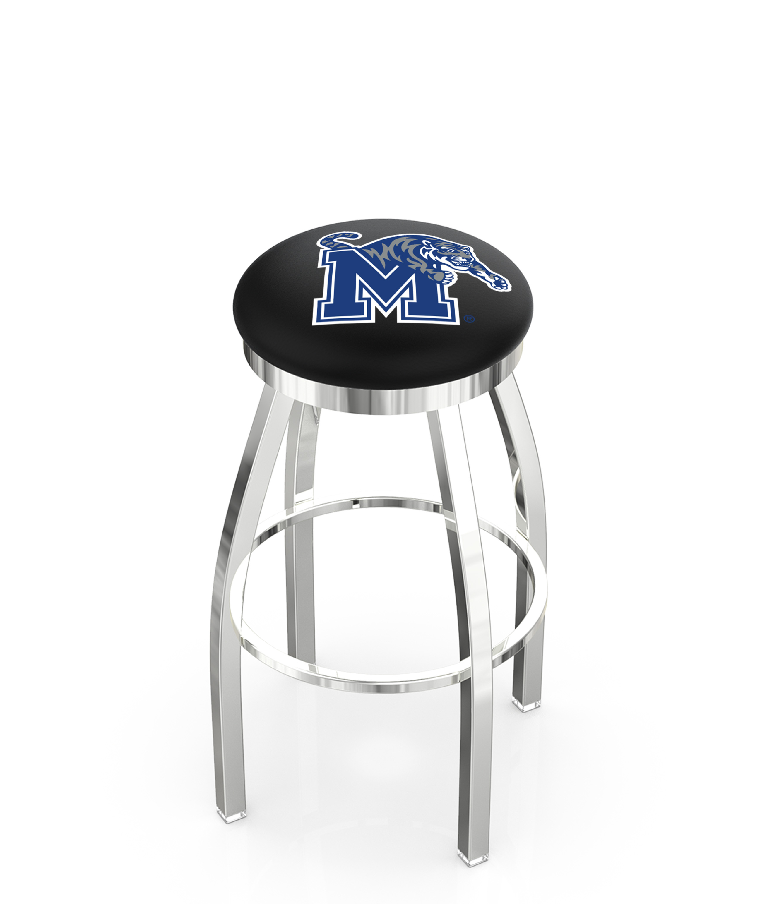 25" L8C2C - Chrome Memphis Swivel Bar Stool with Accent Ring by  Company