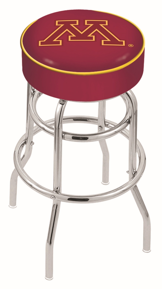 30" L7C1 - 4" Minnesota Cushion Seat with Double-Ring Chrome Base Swivel Bar Stool by  Company