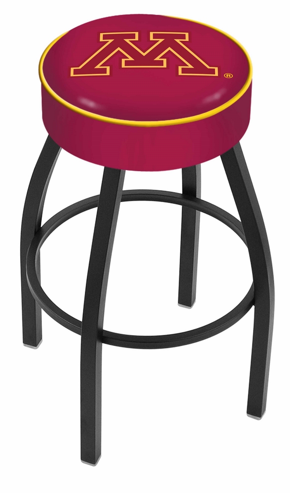 30" L8B1 - 4" Minnesota Cushion Seat with Black Wrinkle Base Swivel Bar Stool by  Company
