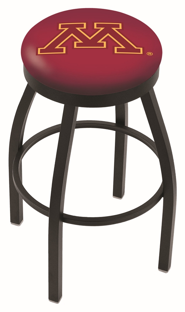 30" L8B2B - Black Wrinkle Minnesota Swivel Bar Stool with Accent Ring by  Company