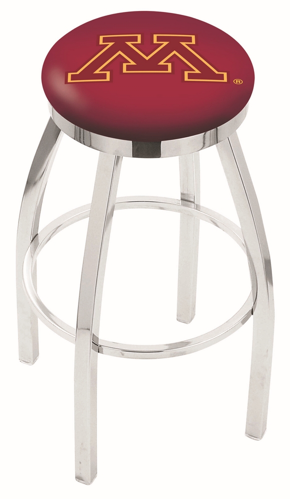 30" L8C2C - Chrome Minnesota Swivel Bar Stool with Accent Ring by  Company