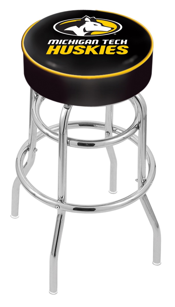 30" L7C1 - 4" Michigan Tech Cushion Seat with Double-Ring Chrome Base Swivel Bar Stool by  Company