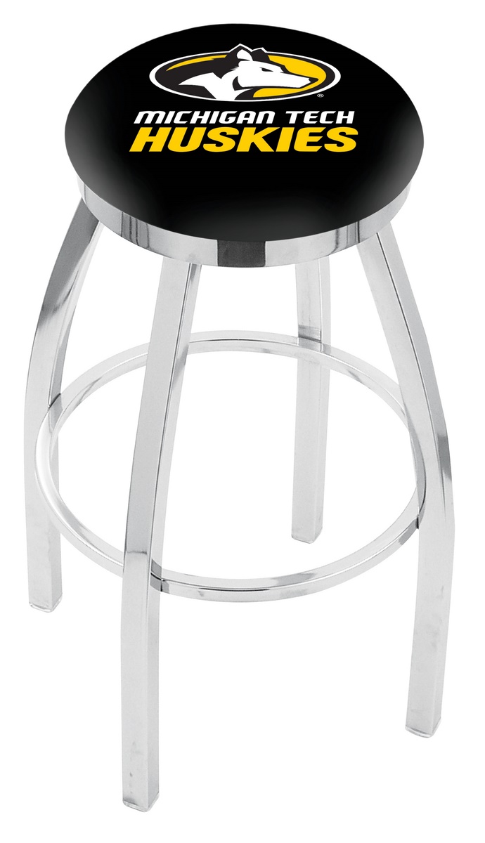 25" L8C2C - Chrome Michigan Tech Swivel Bar Stool with Accent Ring by  Company