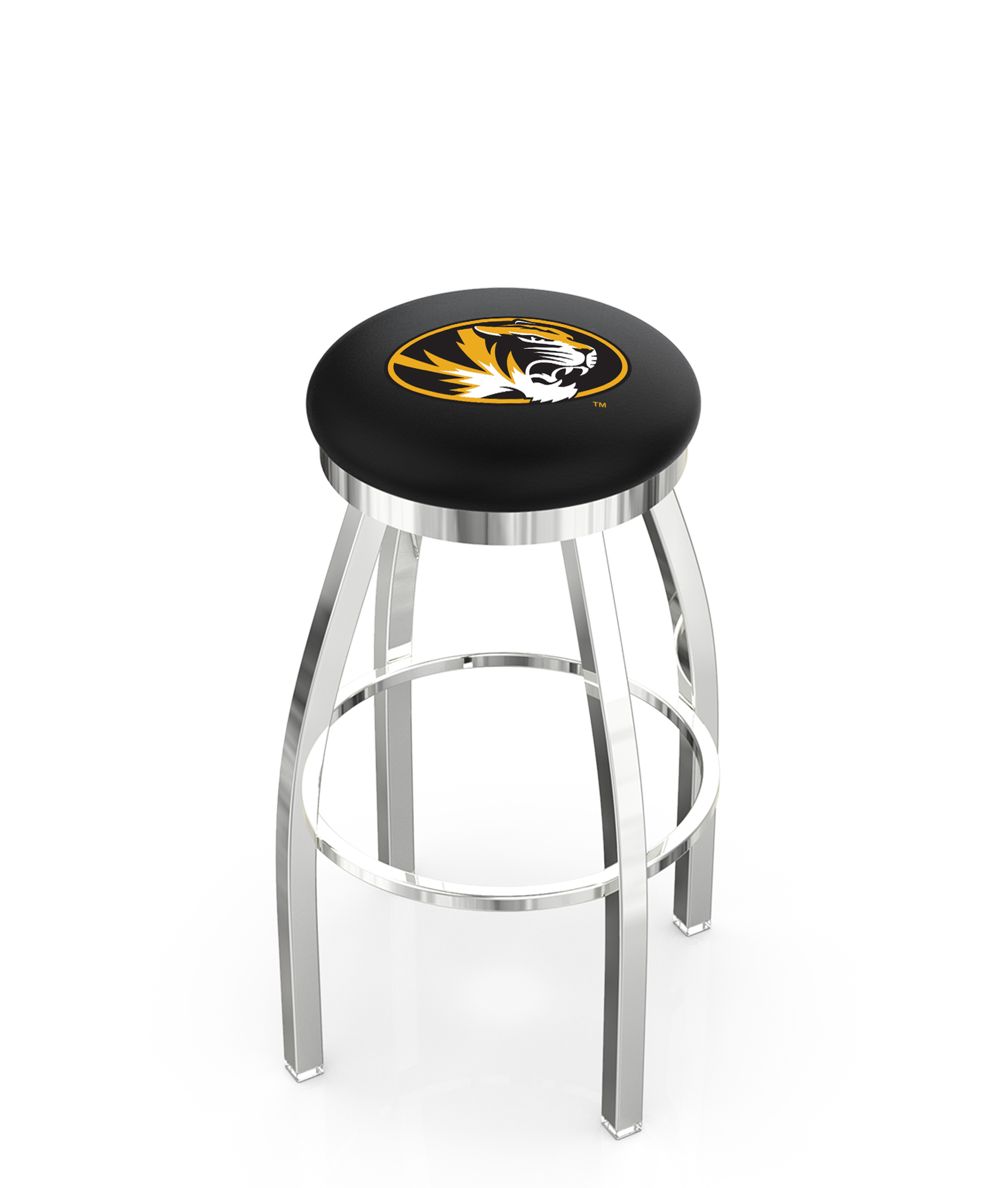 30" L8C2C - Chrome Missouri Swivel Bar Stool with Accent Ring by  Company
