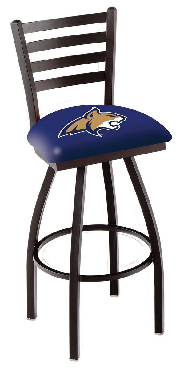 L014 - 30" Black Wrinkle Montana State Swivel Bar Stool with Ladder Style Back by  Co.