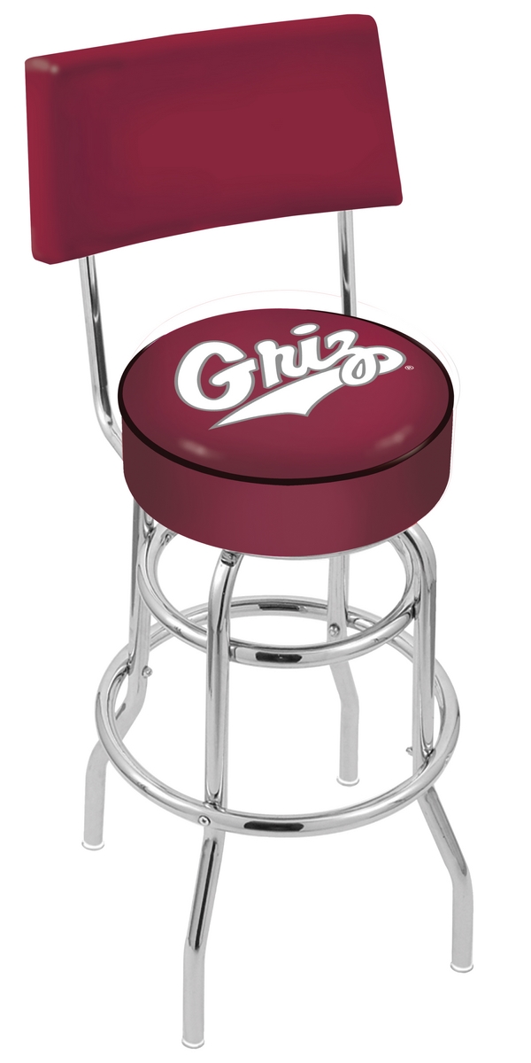 25" L7C4 - Chrome Double Ring Montana Swivel Bar Stool with a Back by  Company