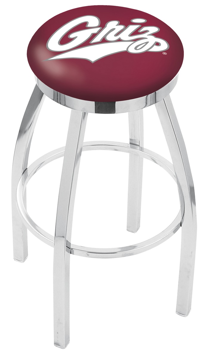 25" L8C2C - Chrome Montana Swivel Bar Stool with Accent Ring by  Company