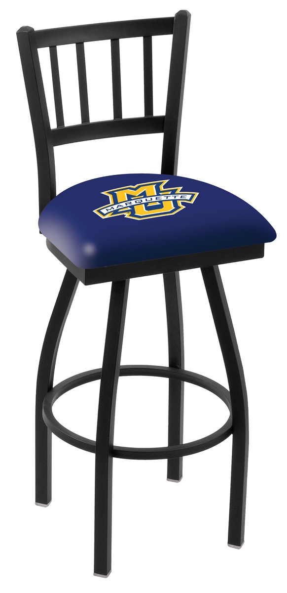 L018 - 25" Black Wrinkle Marquette Swivel Bar Stool with Jailhouse Style Back by  Co.