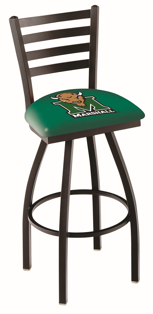 L014 - 30" Black Wrinkle Marshall Swivel Bar Stool with Ladder Style Back by  Co.