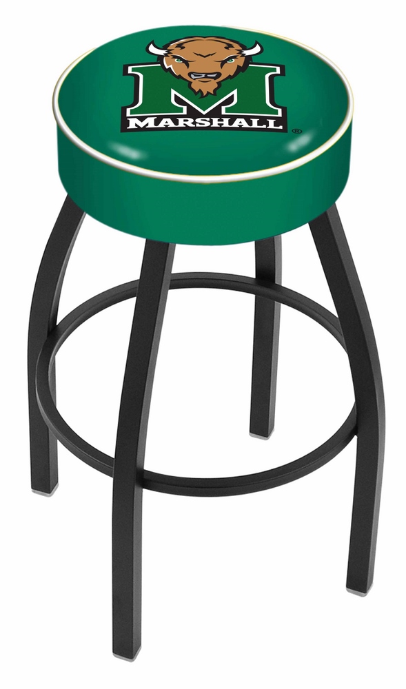 25" L8B1 - 4" Marshall Cushion Seat with Black Wrinkle Base Swivel Bar Stool by  Company