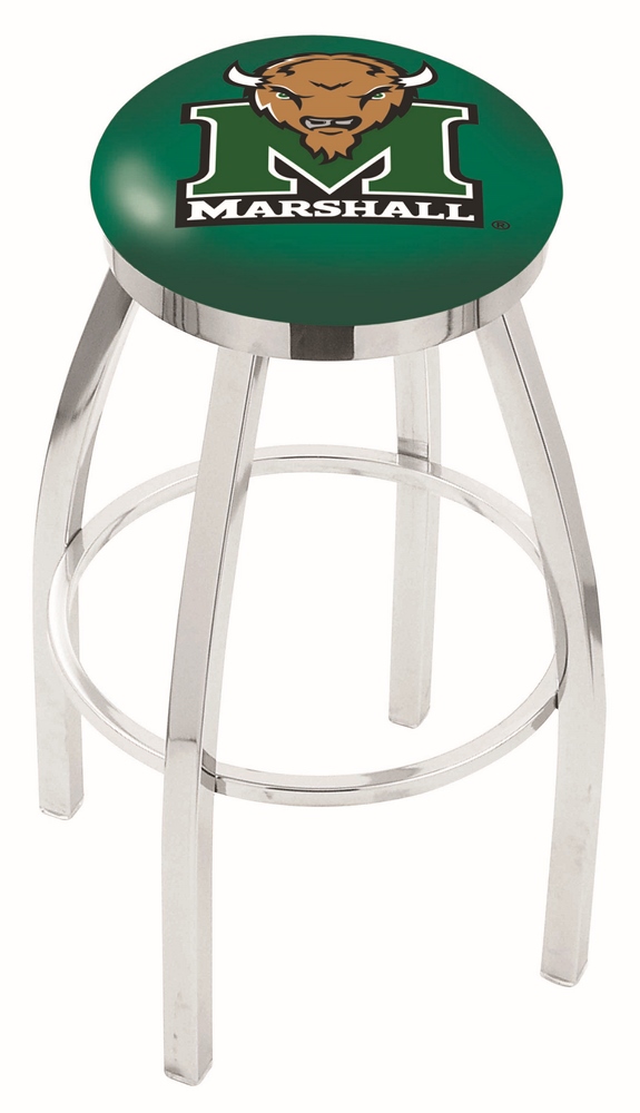 25" L8C2C - Chrome Marshall Swivel Bar Stool with Accent Ring by  Company