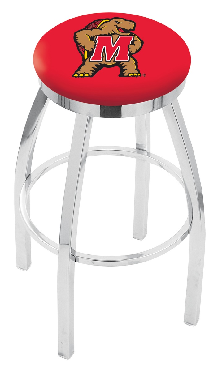 30" L8C2C - Chrome Maryland Swivel Bar Stool with Accent Ring by  Company
