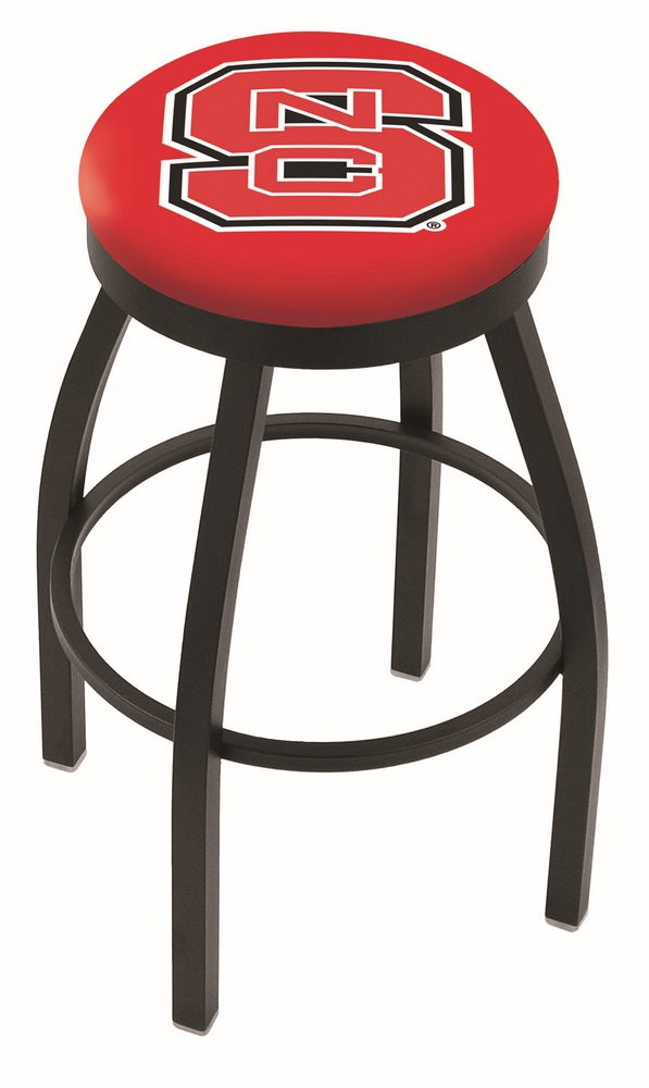 25" L8B2B - Black Wrinkle North Carolina State Swivel Bar Stool with Accent Ring by  Company