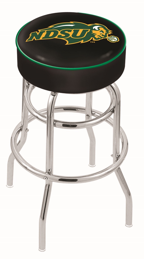 30" L7C1 - 4" North Dakota State Cushion Seat with Double-Ring Chrome Base Swivel Bar Stool by  Company