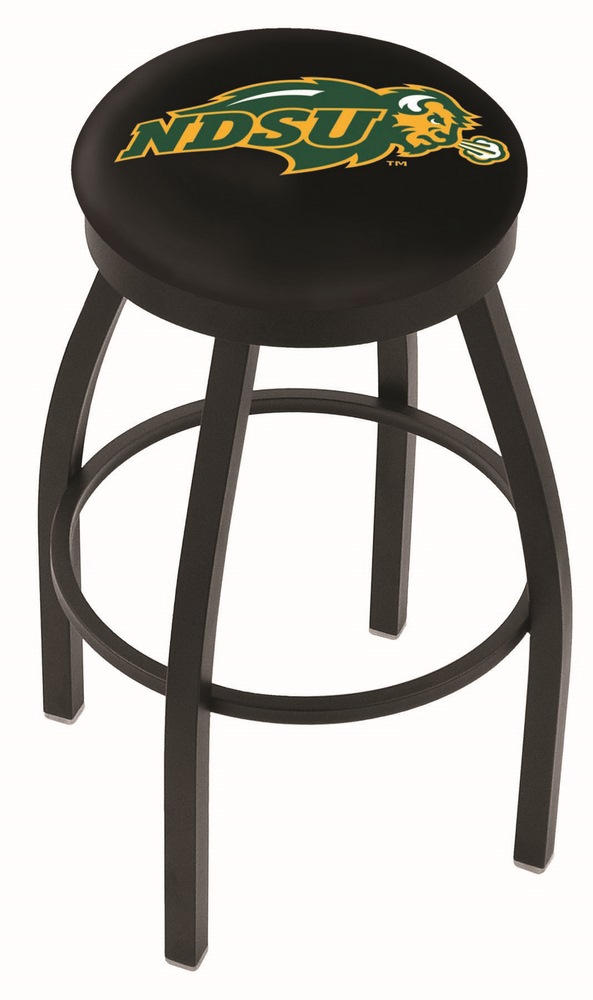 30" L8B2B - Black Wrinkle North Dakota State Swivel Bar Stool with Accent Ring by  Company