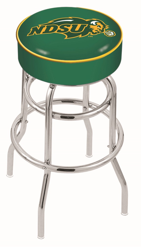 30" L7C1 - 4" North Dakota State Cushion Seat with Double-Ring Chrome Base Swivel Bar Stool by  Company
