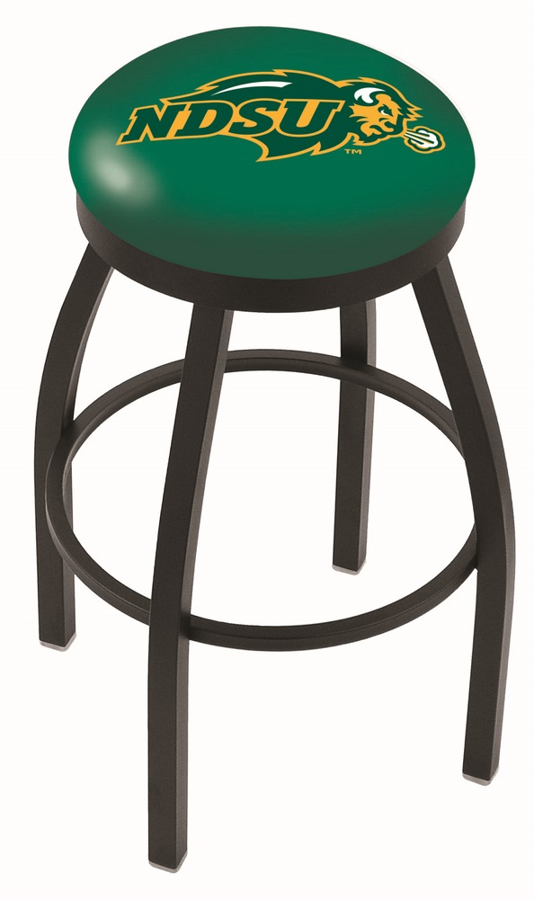 25" L8B2B - Black Wrinkle North Dakota State Swivel Bar Stool with Accent Ring by  Company