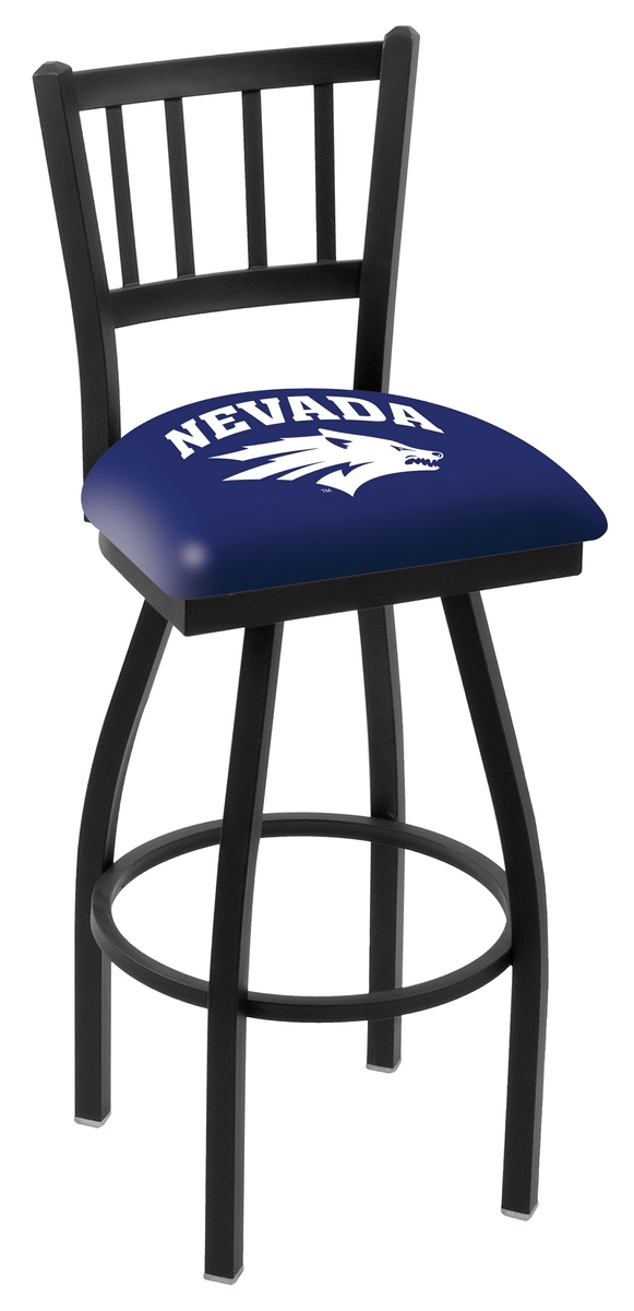 L018 - 30" Black Wrinkle Nevada Swivel Bar Stool with Jailhouse Style Back by  Co.