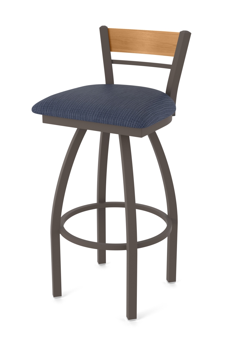 88130BZMed014 881 Revelle 30 in. Swivel Bar Stool with Bronze Finish, Medium Back & Graph Anchor Seat