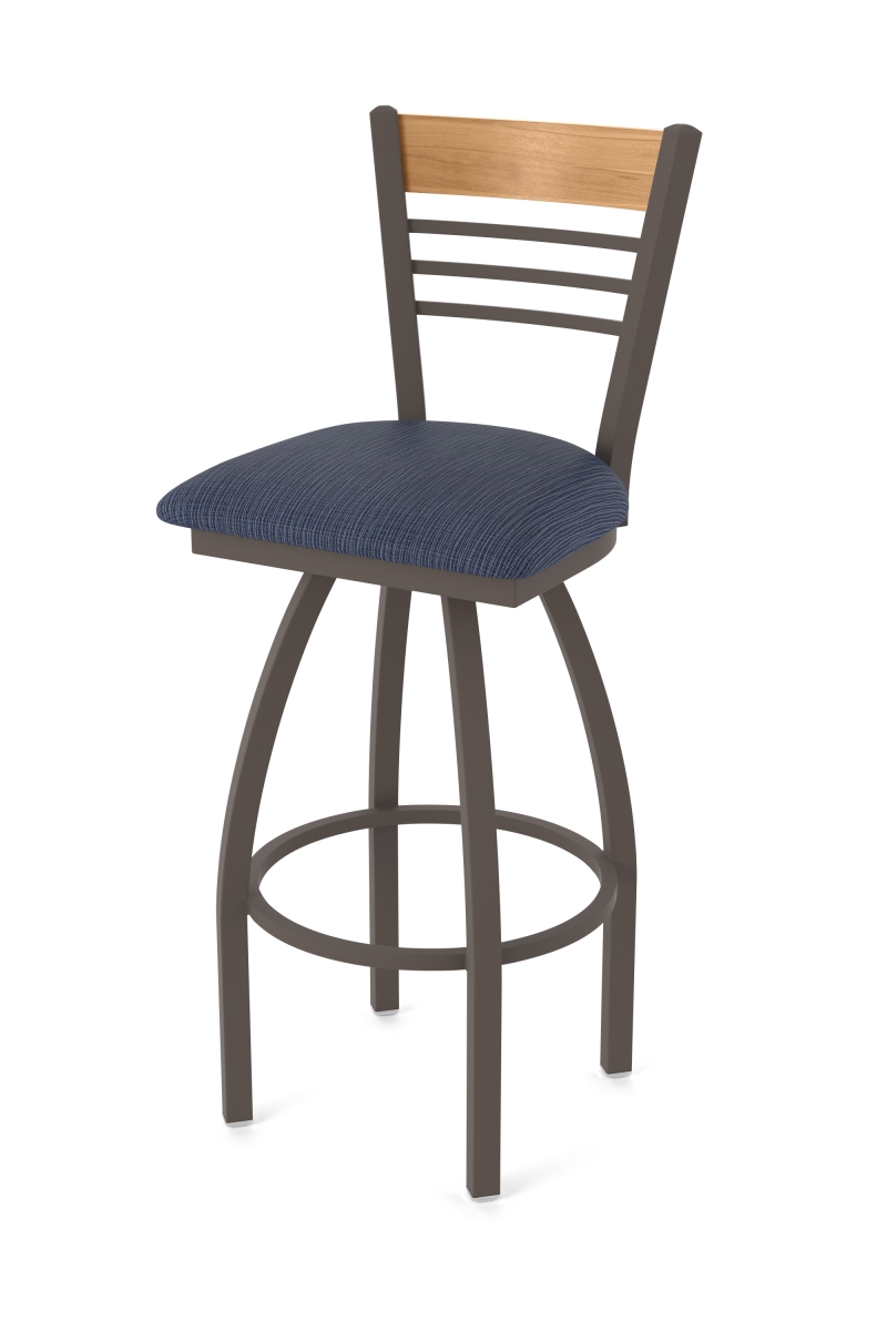 88025BZMed014 880 Eleanor 25 in. Swivel Counter Stool with Bronze Finish, Medium Back & Graph Anchor Seat