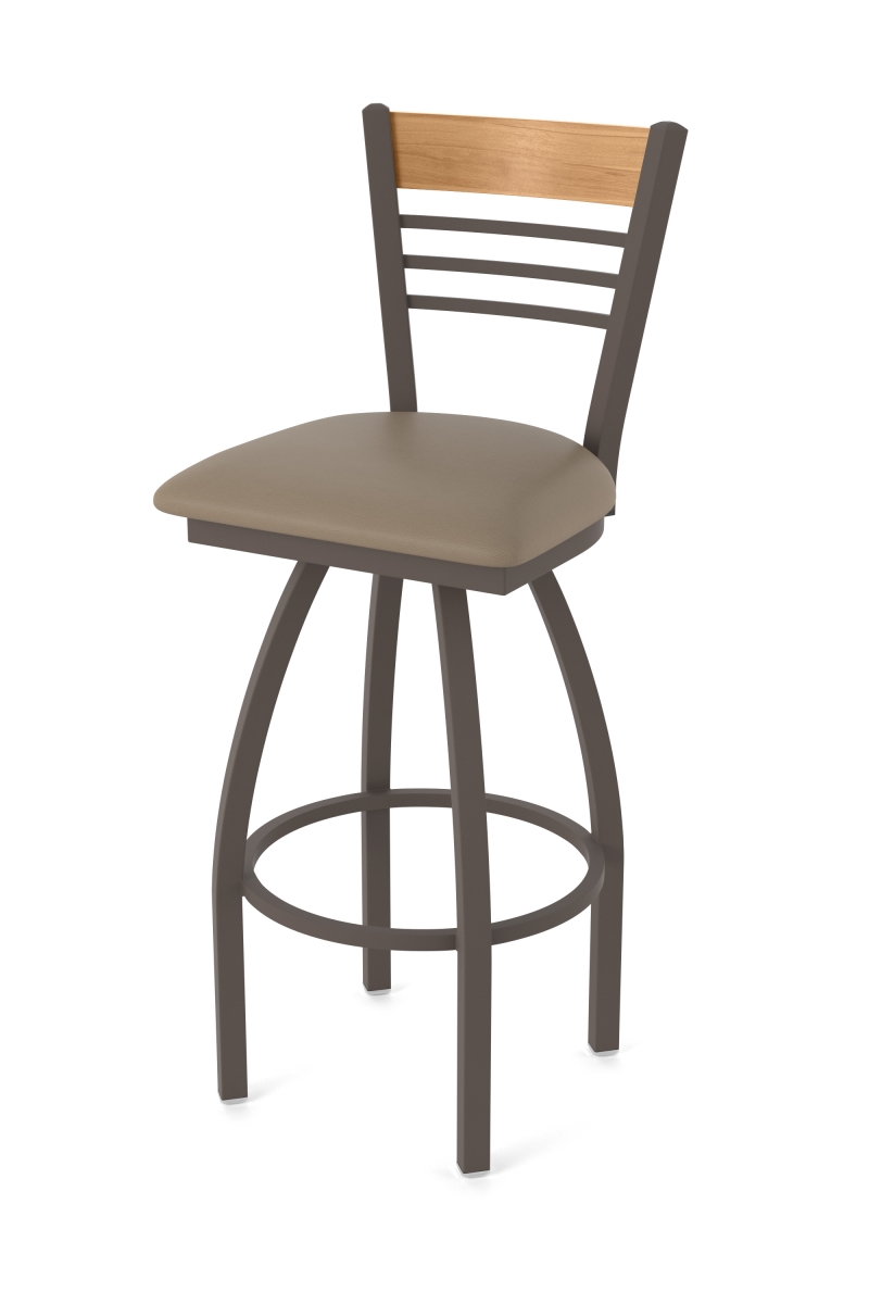 88030BZMed006 880 Eleanor 30 in. Swivel Bar Stool with Bronze Finish, Medium Back & Canter Earth Seat