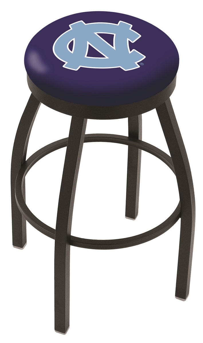 25" L8B2B - Black Wrinkle North Carolina Swivel Bar Stool with Accent Ring by  Company