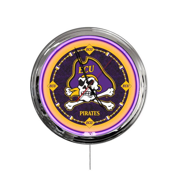 ClkL16Ecarol 16 in. East Carolina University LED Wall Clock, Multi Color