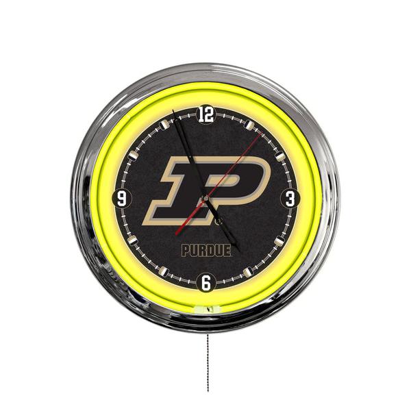 ClkL16Purdue 16 in. Purdue LED Wall Clock, Multi Color
