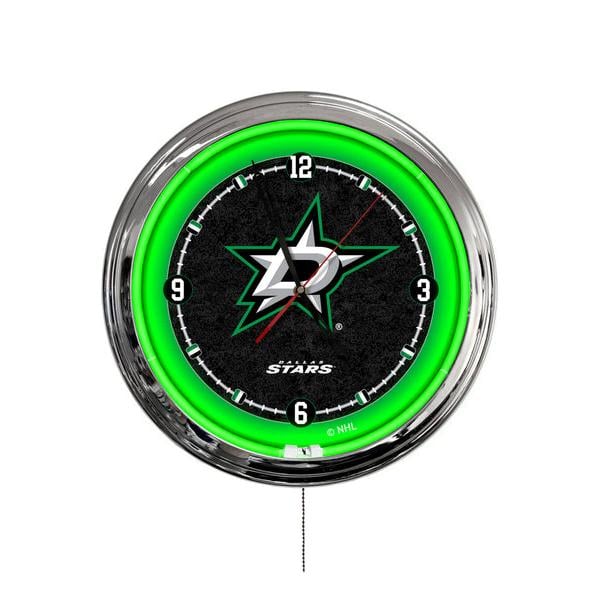 ClkL16DalSta 16 in. Dallas Stars LED Wall Clock, Multi Color