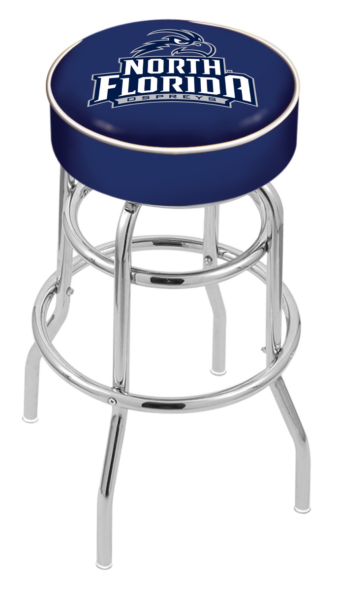 30" L7C1 - 4" North Florida Cushion Seat with Double-Ring Chrome Base Swivel Bar Stool by  Company